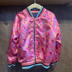 Shopkins Real Littles Reversible Metallic Satin Varsity Bomber Jacket